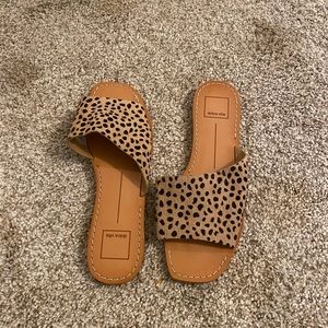 Dolce vita animal fur print slide 7.5 new